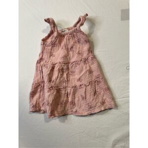 Rabbit Bear by Emily Oliver cotton pink butterfly baby girl kids dress, size 18M